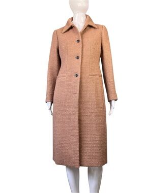 NWOT J. Crew Bertha Wool Blend Tweed Coat Soft Brown Showroom Sample Sz 2